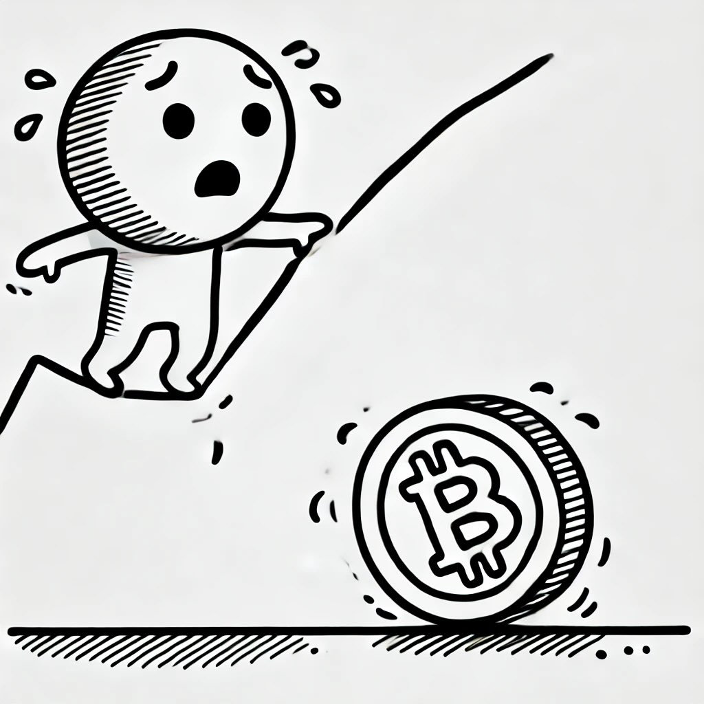 Bitcoin price chart showing recent sell pressure from high-entry buyers