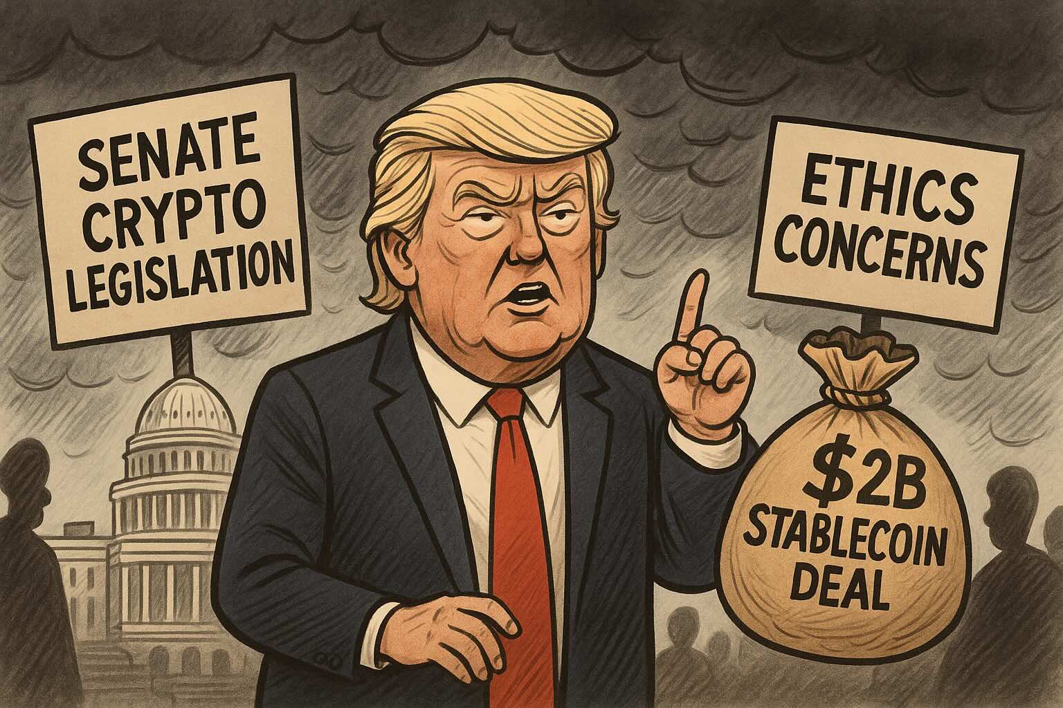 Senate Crypto Legislation Stalls Amid Trump’s $2B Stablecoin Deal and Ethics Concerns