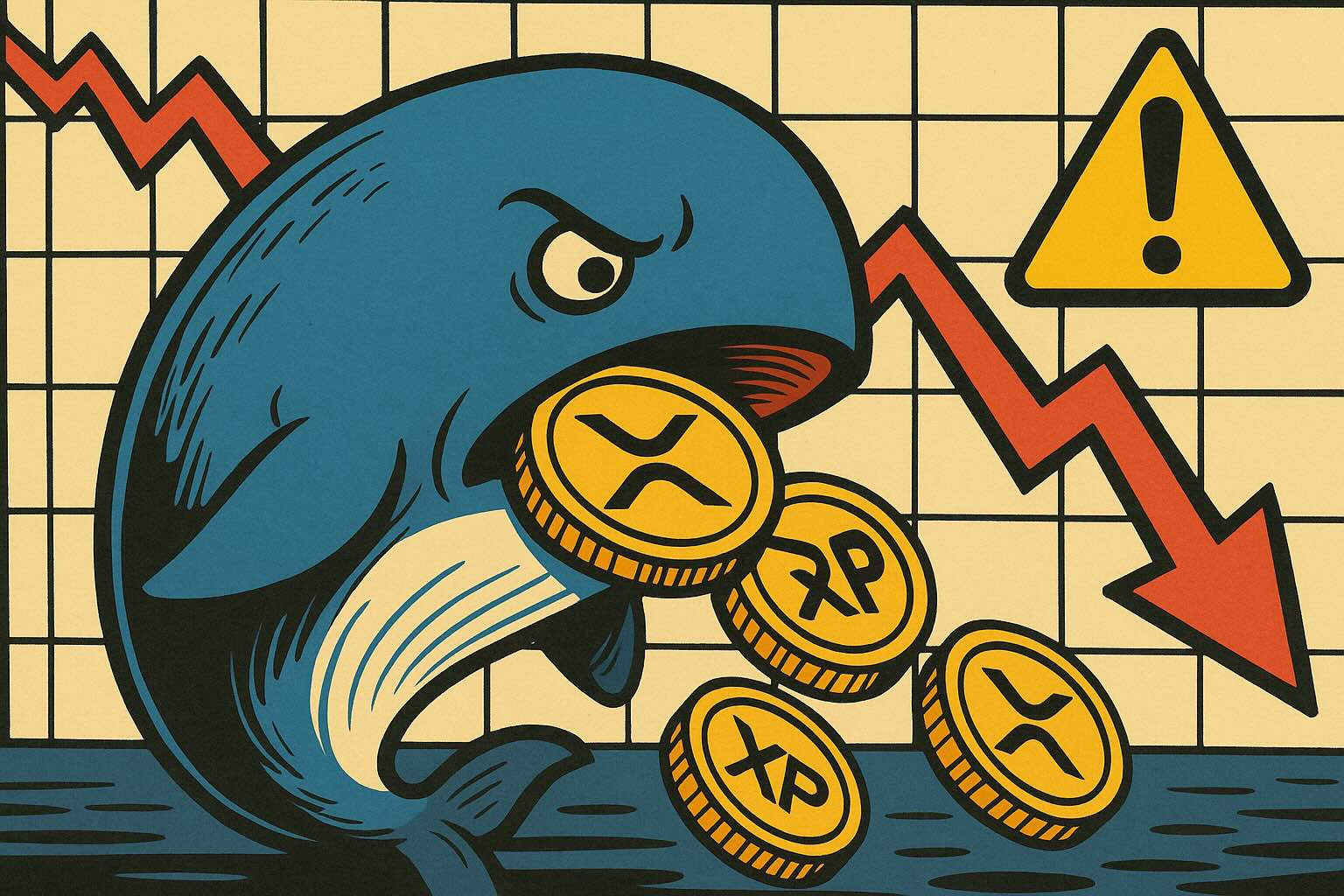 Illustration of XRP whales selling off tokens during price rally